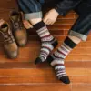 oly-3bac8d1d4a9285f348c12578d9af56f2 Wholesale Men's Retro Cotton Socks Mid-Calf Autumn Winter Warm Ethnic Totem Comfortable Breathable Socks