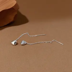 E0339-Love Ear Wire-Ear Wire-Steel Color