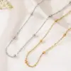 Wholesale Simple Style Solid Color Stainless Steel Necklace