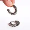 Wholesale 1 Pair Simple Style Classic Style C Shape Semicircle Plating Brass Bullet Backs Ear Studs
