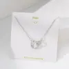 Wholesale Geometric Inlay Pendant Necklace For Women With Artificial Rhinestones, 18K Real Gold Plated Copper And Water Plating On Cable Chain
