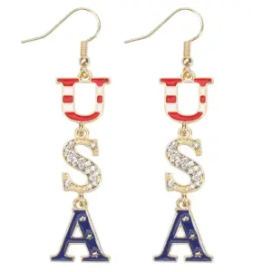 USA with Rhinestones