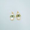 Wholesale Gold-plated copper micro-inlaid mother-of-pearl pendant necklace choker