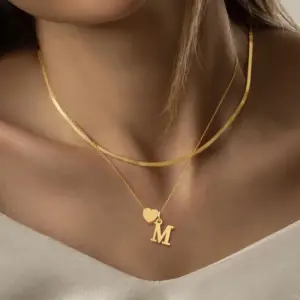 Wholesale PVD Coated Real Gold Plated Heart Shape 201 Stainless Steel 304 Stainless Steel Casual Elegant Simple Style Waterproof Non Tarnish 201 Stainless Steel Lobster Trigger Clasp Closure Pendant Necklace