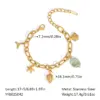 Wholesale PVD Coated Real Gold Plated 18K Gold Starfish Conch Shell 304 Stainless Steel Hawaiian Lady Beach Waterproof Non Tarnish 304 Stainless Steel Lobster Trigger Clasp Closure Bracelets