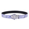 oly-3c18135f0f39082496064053c6bfadbb Wholesale Double Heart Belt Sapphire Pattern Metal Buckle pu Belt Women's Personalized Jeans Trendy Waist Closure Belt