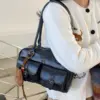 Wholesale Bowling Handbag For Women 2025 New Trendy Fashion Retro Underarm Bag Versatile Large Capacity Single Shoulder Commuter Bag