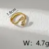 Wholesale Copper 14K Gold Plated White Gold Plated IG Style Modern Style Simple Style Plating Hand Hug Open Rings