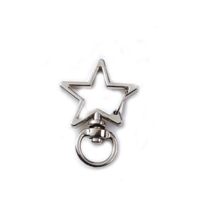 2# five-pointed star Silver / Delivery opening ring