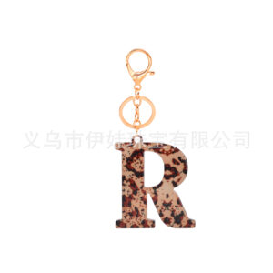 R / Leopard print letters