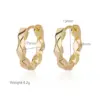 Wholesale 304 Stainless Steel Solid Color 18K Gold Plated Simple Style Earrings