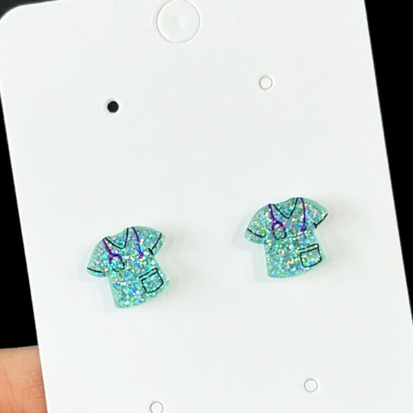oly-3c4a554791ed8b89be3576bdf473e28e Wholesale Supply Medical Staff Holiday Gift Jewelry Teeth Nurses Clothing Nurses Hat Love Shiny Small Earrings