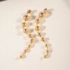 Wholesale jewelry fashion retro CCB personality metal round beads geometric tassel long earrings eardrop women