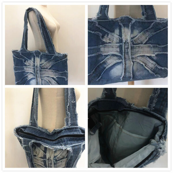 oly-3c66d2e240c7c14d0e2e87bd02ef7ffb Wholesale Men's and Women's Shoulder Bags Ins Denim Bags Washed Rice-Shaped Large Fitness Bags Mom Bags Casual Travel Bags