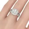 Wholesale Geometric Claw Setting Ring For Women In Copper With White K Water Plating And Zircon Inlay