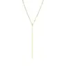 oly-3c888e515d8196789b2002b7bd0afc51 Wholesale Unisex Rectangle Necklace In 316 Stainless Steel With 14K Real Gold PVD Coated Plating And Box Chain