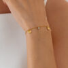 oly-3cc1bb7a3b6cdc04421666455fd0c045 Wholesale Stainless Steel Gold-plated Bracelet Women's Jewelry Fashion Personality All-match Shell Accessories Zircon Jewelry