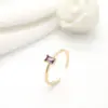 Wholesale Adjustable Copper Ring For Women With Zircon Inlay Featuring Bezel Setting In New Style