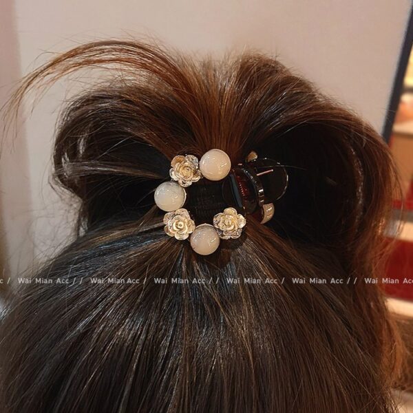 Wholesale High-grade Rose Grab Clip Women's Elegant Fashion Ponytail Clip Half Grab Hairpin All-match Headwear