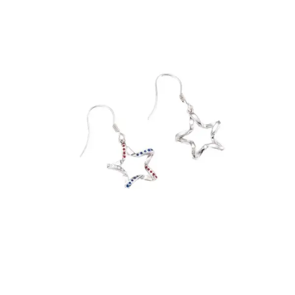 Wholesale Fashionable Simplistic Alloy Star Ear Hooks Geometric Pattern Independent Day Gifts For Girls Women Elegant Jewelry Earrings