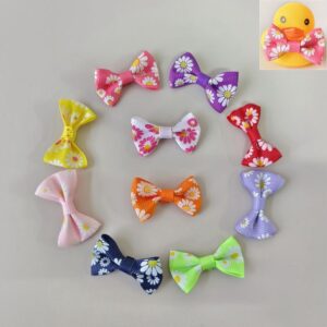 One chrysanthemum bow is not repeated and the color is random (3*2.5)
