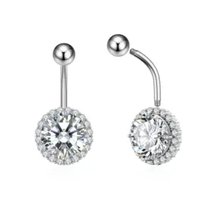 Single Bead round Diamond-Silver