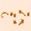 Wholesale 1 Piece Eyebrow Studs Simple Style Geometric Solid Color Pure Titanium Plating