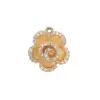 Wholesale Unisex Copper Drop Earrings Featuring Flower Design With Zircon Inlay, Stylish Stud Earrings
