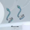 Wholesale Three-dimensional Snake Stud Earrings For Women With 925 Sterling Silver Posts, Copper Base, Gold Plating, Rhinestone Inlay