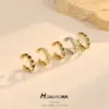 Wholesale For Women Clip Earrings In Copper With Zircon Inlay, 14K Real Gold Plated Finish