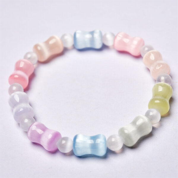 oly-3d382e80754d1bdc07ba67108a5216f1 Wholesale Fuhong Jewelry Color Transmitte Gypsum Rainbow Bamboo Bracelet Optimized Cat's Eye Jewelry Gift Factory Direct Supply