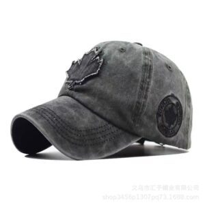 Wholesale Cross-border Fashion 2024 New Canadian Maple Leaf Pattern Baseball Cap Men's and Women's Peaked Cap Pure Cotton Easiest for Match Peaked Cap