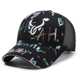 Black embroidered white