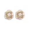 Wholesale Trillion-cut White Zircon Stud Earrings For Women In With Zinc Alloy