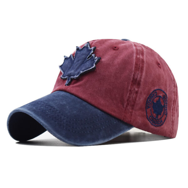Wholesale Fashion Canadian Maple Leaf Pattern Baseball Cap Men's and Women's Peaked Cap Pure Cotton Easiest for Match Peaked Cap