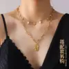 Wholesale PVD Coated Real Gold Plated 18K Gold Star 304 Stainless Steel Fashion Waterproof Non Tarnish 304 Stainless Steel Necklace