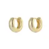 Wholesale Geometric Copper Earrings For Women With 14K Real Gold Plating And Zircon Inlay