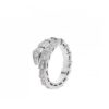 Wholesale Sparkling Diamond Snake-Shaped Ring for Women Ins Accessible Luxury Niche Silver Open Ring Texture Simple and Versatile Trendy and Cool