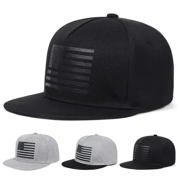 oly-3d7619266240f25785f0f115b24a62d4 Wholesale American Flag Hip-Hop Women’s Flat Brim Hat Featuring Polyester Material With Printing Craft For Outdoor Use