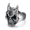oly-3d91a8bd929fae9b49f63f462a96c6e6 Wholesale Men's Vintage Titanium Steel Skull Ring With Black Rubber Inlay Streetwear Accessory