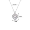 Wholesale Simple Style Cross Heart Shape Copper Plating Inlay Zircon 18k Gold Plated Pendant Necklace
