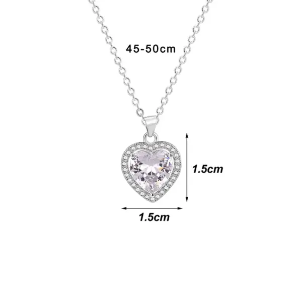Wholesale Simple Style Cross Heart Shape Copper Plating Inlay Zircon 18k Gold Plated Pendant Necklace