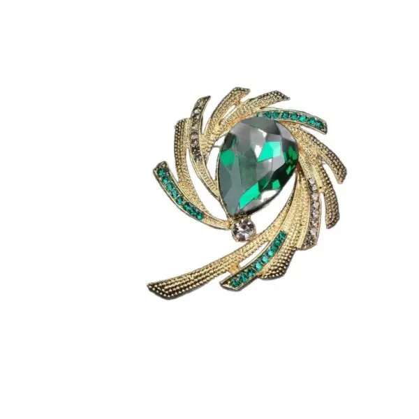 Wholesale New Fashionable Colorful Women's Brooch Pin Stylish Retro Accessory For Western Suit Anti-Light Zinc Alloy Jewelry