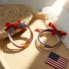 Wholesale Cute Waterproof Non Tarnish Plastic Bow Tie Wristband With Tube Chain, 0.03µm Coating Thickness, For Couples