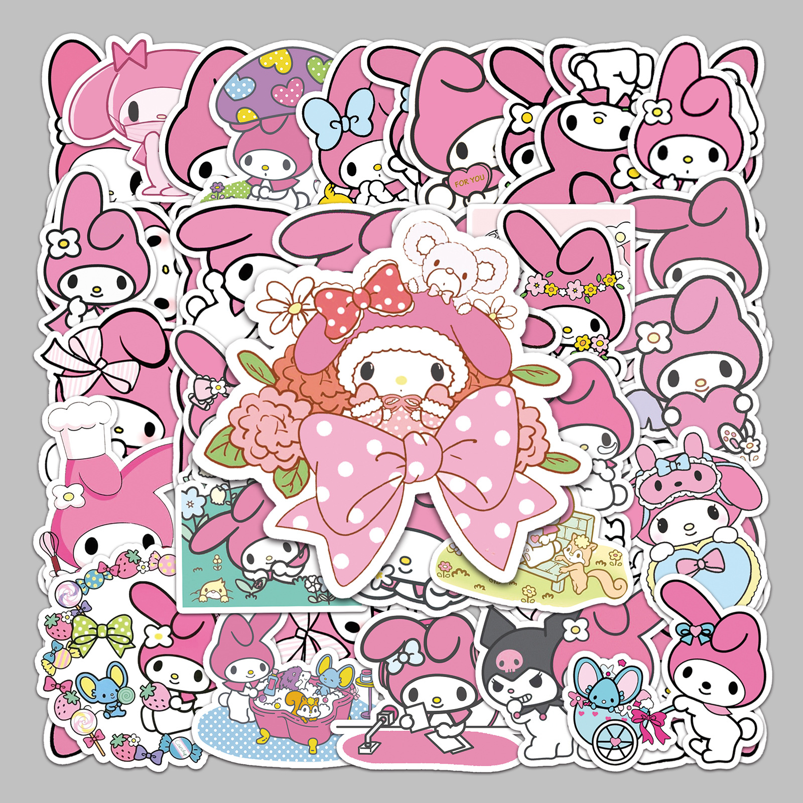 Wholesale 50 cartoon bunny melody children's reward graffiti stickers notebook hand account luggage car stickers