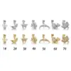 oly-3e063e9a95c7c67109e79ca8b6a402d9 Wholesale Fashion Leaf Butterfly Titanium Steel Plating Inlay Zircon Ear Studs 1 Piece