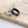 Wholesale minimalist couple rings, unisex matching rings, heart-shaped couple rings, Valentine's Day gift.