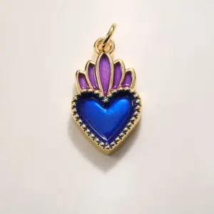 A982 Oil Dripping Blue Radish Heart