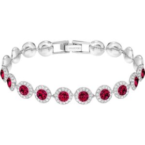 Platinum roman red diamond bracelet