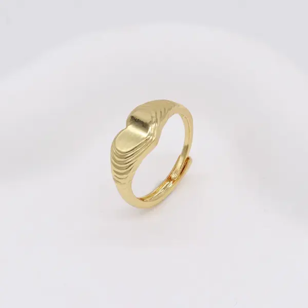 Wholesale Devil's Eye Unisex Ring In Copper With Zircon Inlay, Available In Gold